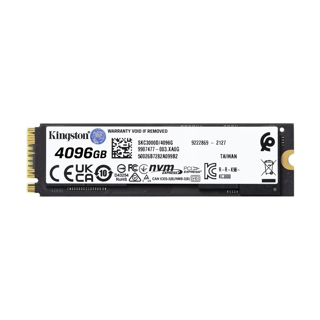 Disco SSD Kingston KC3000 4TB/ M.2 2280 PCIe 4.0/ con Difusor de Calor/ Full Capacity