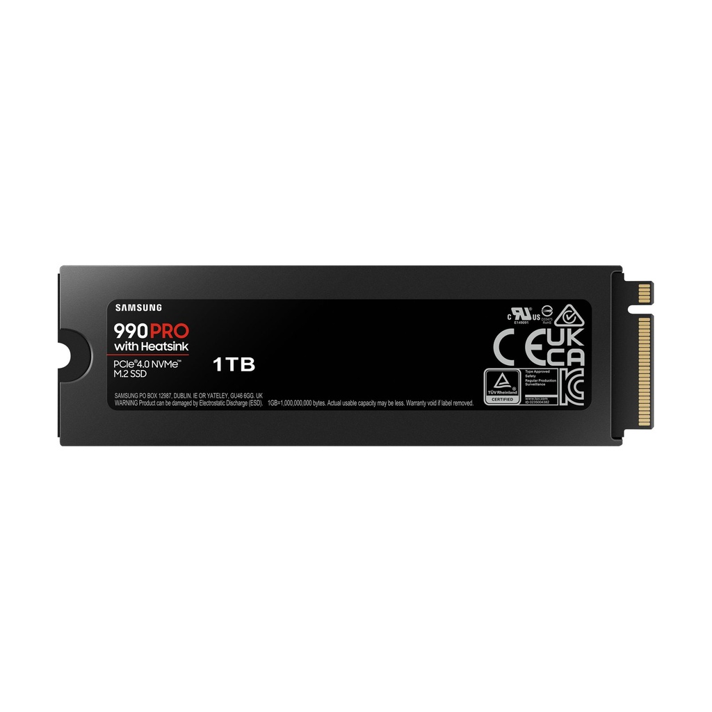 Disco SSD Samsung 990 PRO 1TB/ M.2 2280 PCIe 4.0/ con Disipador de Calor/ Compatible con PS5 y PC/ Full Capacity