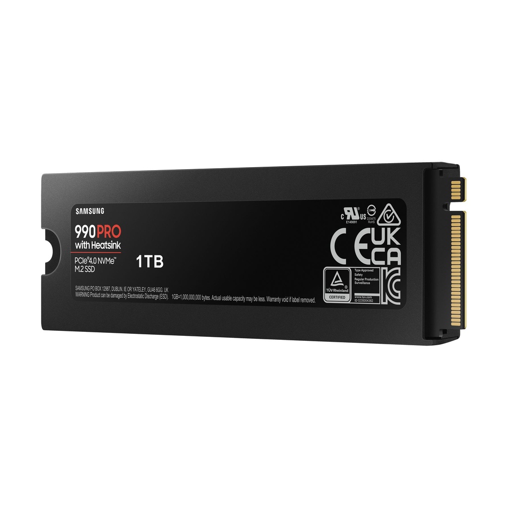 Disco SSD Samsung 990 PRO 1TB/ M.2 2280 PCIe 4.0/ con Disipador de Calor/ Compatible con PS5 y PC/ Full Capacity