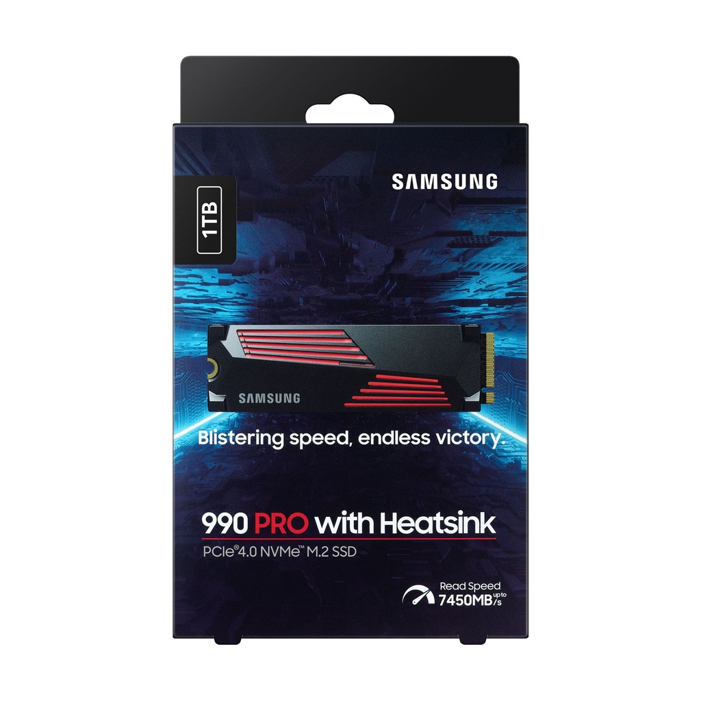 Disco SSD Samsung 990 PRO 1TB/ M.2 2280 PCIe 4.0/ con Disipador de Calor/ Compatible con PS5 y PC/ Full Capacity