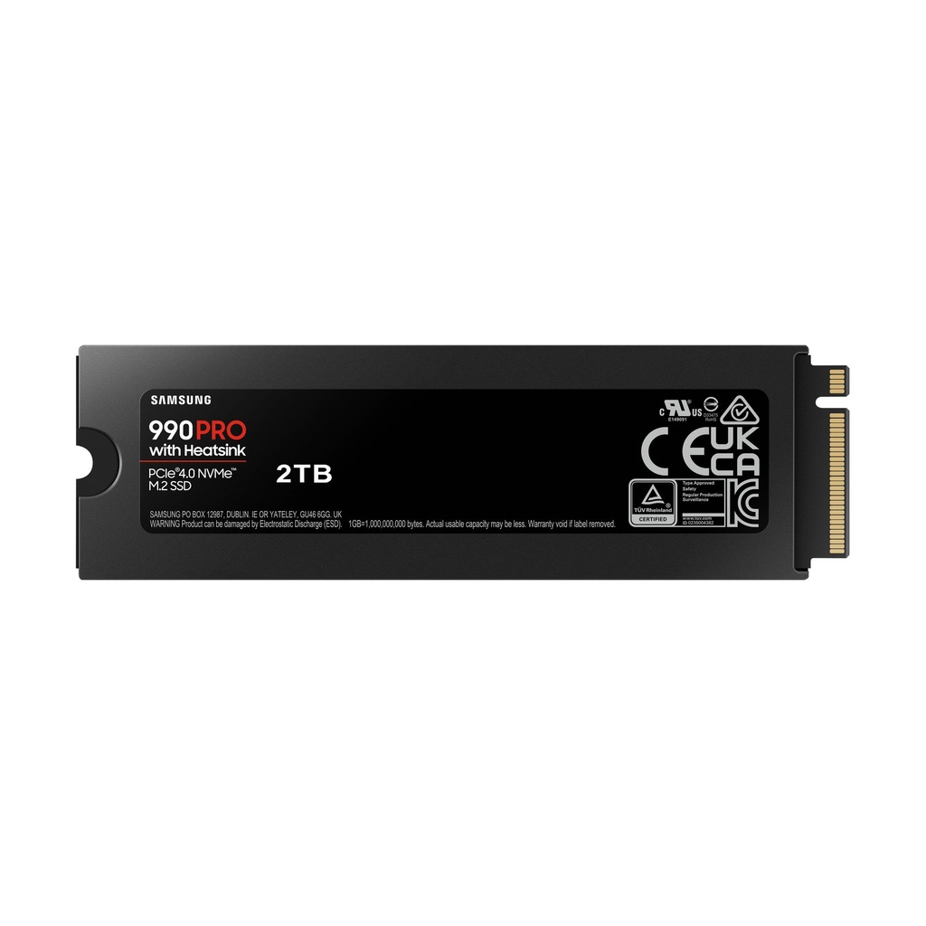 Disco SSD Samsung 990 PRO 2TB/ M.2 2280 PCIe 4.0/ con Disipador de Calor/ Compatible con PS5 y PC/ Full Capacity