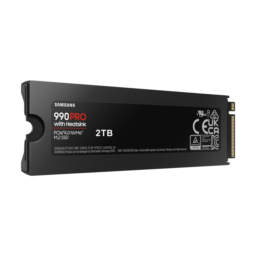 Disco SSD Samsung 990 PRO 2TB/ M.2 2280 PCIe 4.0/ con Disipador de Calor/ Compatible con PS5 y PC/ Full Capacity