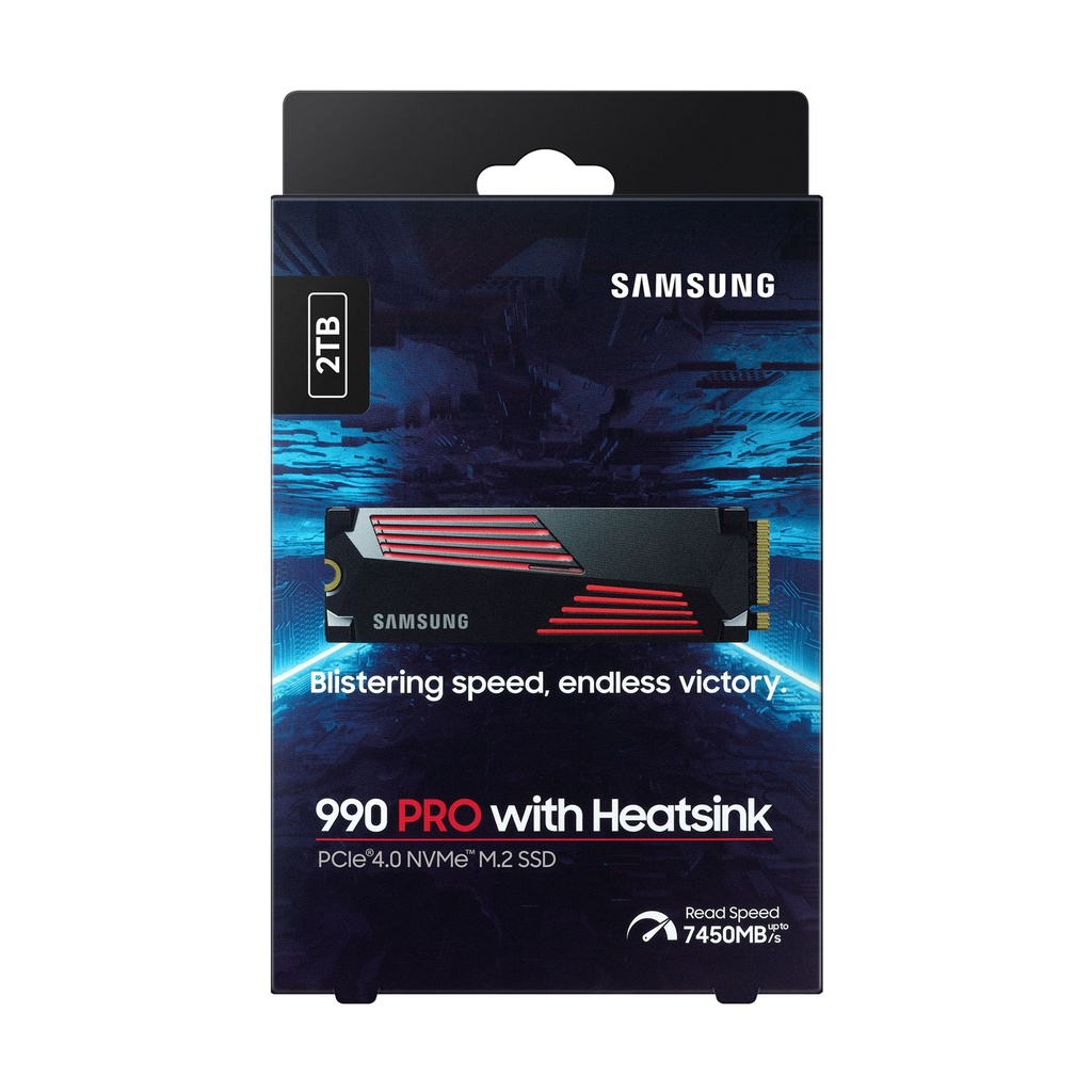 Disco SSD Samsung 990 PRO 2TB/ M.2 2280 PCIe 4.0/ con Disipador de Calor/ Compatible con PS5 y PC/ Full Capacity