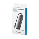 Docking USB Tipo-C Aisens ASUC-5P011-GR/ 1xHDMI 4K/ 2xUSB/ 1xUSB Tipo-C PD/ 1xLector Tarjetas/ Gris