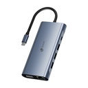 Docking USB Tipo-C Leotec LEDS01/ 3xUSB/ 2xUSB Tipo-C/ 1xUSB Tipo-C PD/ 1xHDMI 4K/ 1xVGA/ 1xRJ45/ 1xAudio/ 1xLector Tarjetas SD y MicroSD/ Gris