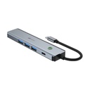 Docking USB Tipo-C Leotec LEDS05/ 3xUSB/ 1xUSB Tipo-C PD/ 1xHDMI 4K/ Gris