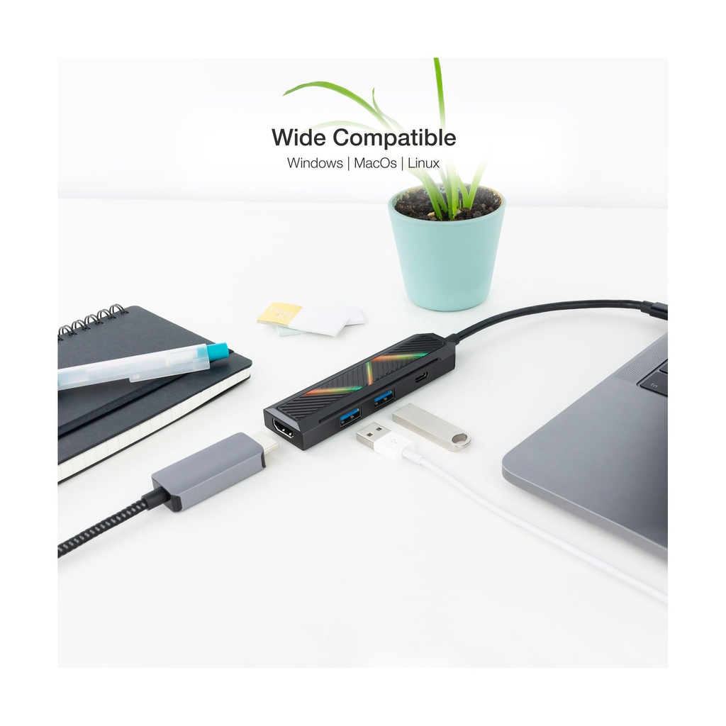 Docking USB Tipo-C Nanocable 10.16.0401/ 2xUSB/ 1xUSB Tipo-C PD/ 1xHDMI 4K