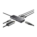 Docking USB Tipo-C Trust Dalyx/ 2xUSB/ 2xUSB Tipo-C/ 1xHDMI 4K/ 1xRJ45/ Gris