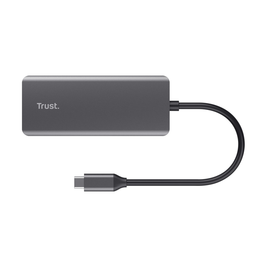 Docking USB Tipo-C Trust Dalyx/ 2xUSB/ 2xUSB Tipo-C/ 1xHDMI 4K/ 1xRJ45/ Gris
