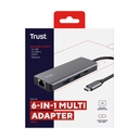 Docking USB Tipo-C Trust Dalyx/ 2xUSB/ 2xUSB Tipo-C/ 1xHDMI 4K/ 1xRJ45/ Gris