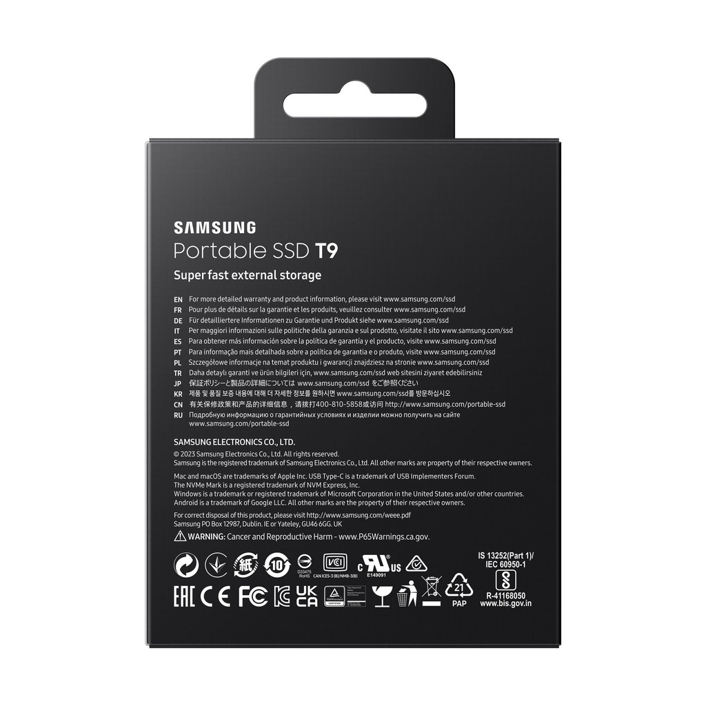 EXTERNAL PSSD T9 BLACK 4TB