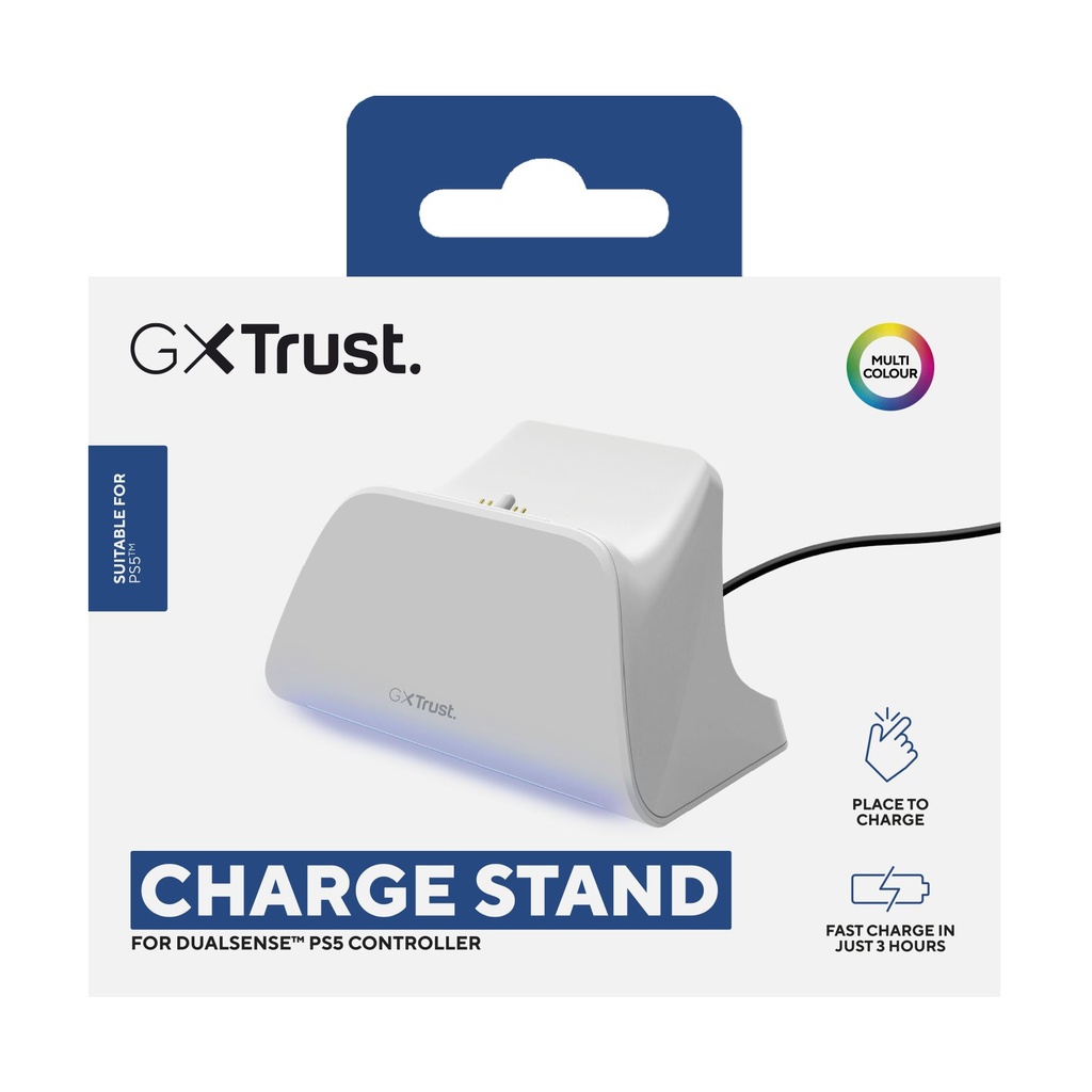 Estación de Recarga Rápida Trust Gaming GXT 255 para PS5/ Blanco