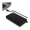 Ewent EW7056, Caja de disco duro (HDD), 3.5", SATA, Negro