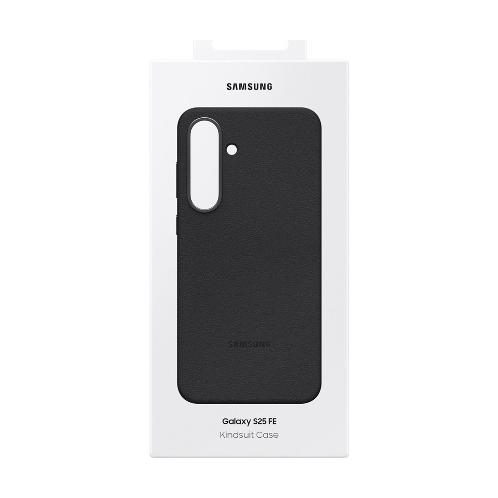 FUNDA CUERO NEGRA S25 FE