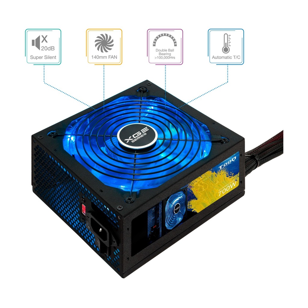 TooQ TQXGEII-700SAP Power Supply / 700W / 14cm Fan / 80 Plus Bronze