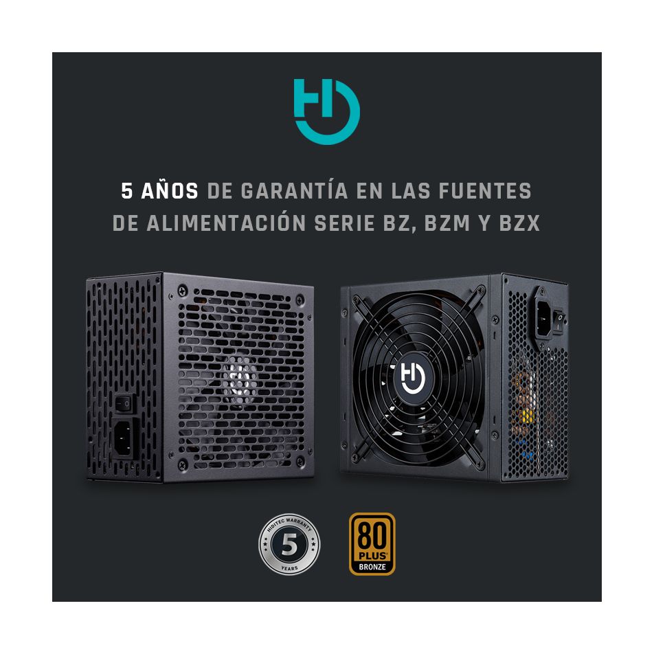 Hiditec BZ650 Power Supply / 650W / 14cm Fan / 80 Plus Bronze