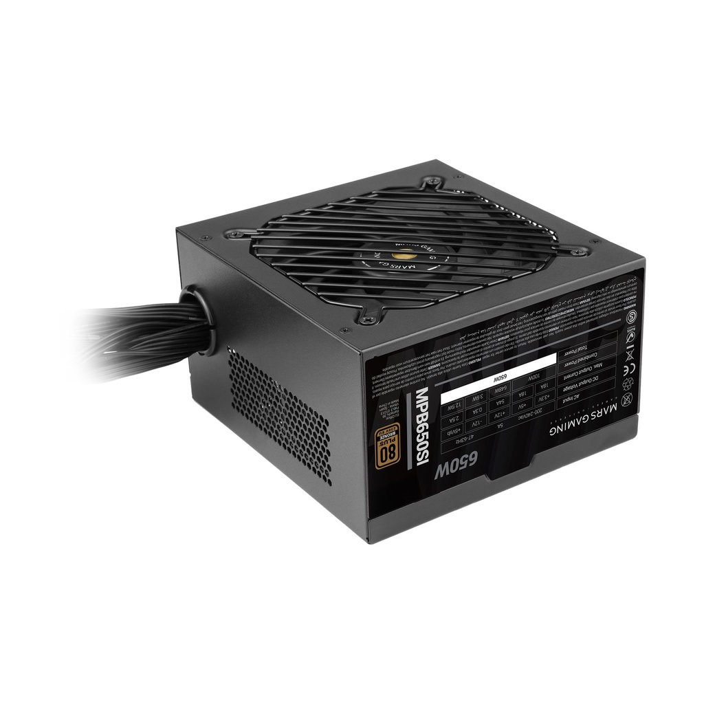 Fuente de Alimentación Mars Gaming MPB650SI/ 650W/ Ventilador 12cm/ 80 Plus Bronze