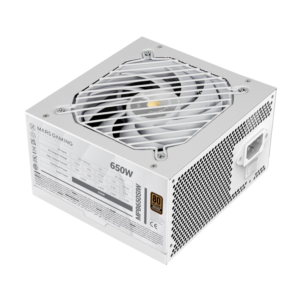 Mars Gaming MPB650SI Power Supply / 650W / 12cm Fan / 80 Plus Bronze