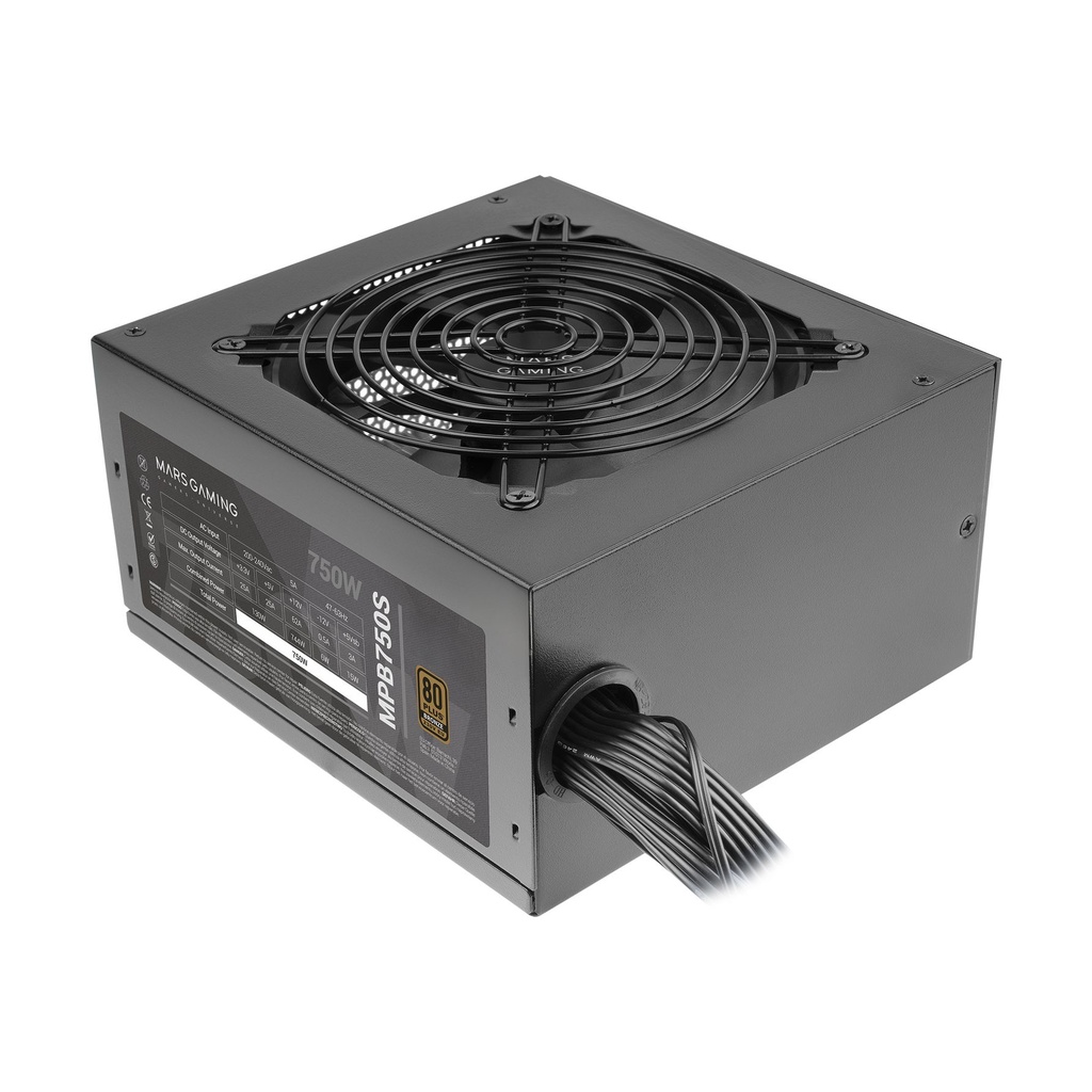 Fuente de Alimentación Mars Gaming MPB750S/ 750W/ Ventilador 12cm/ 80 Plus Bronze