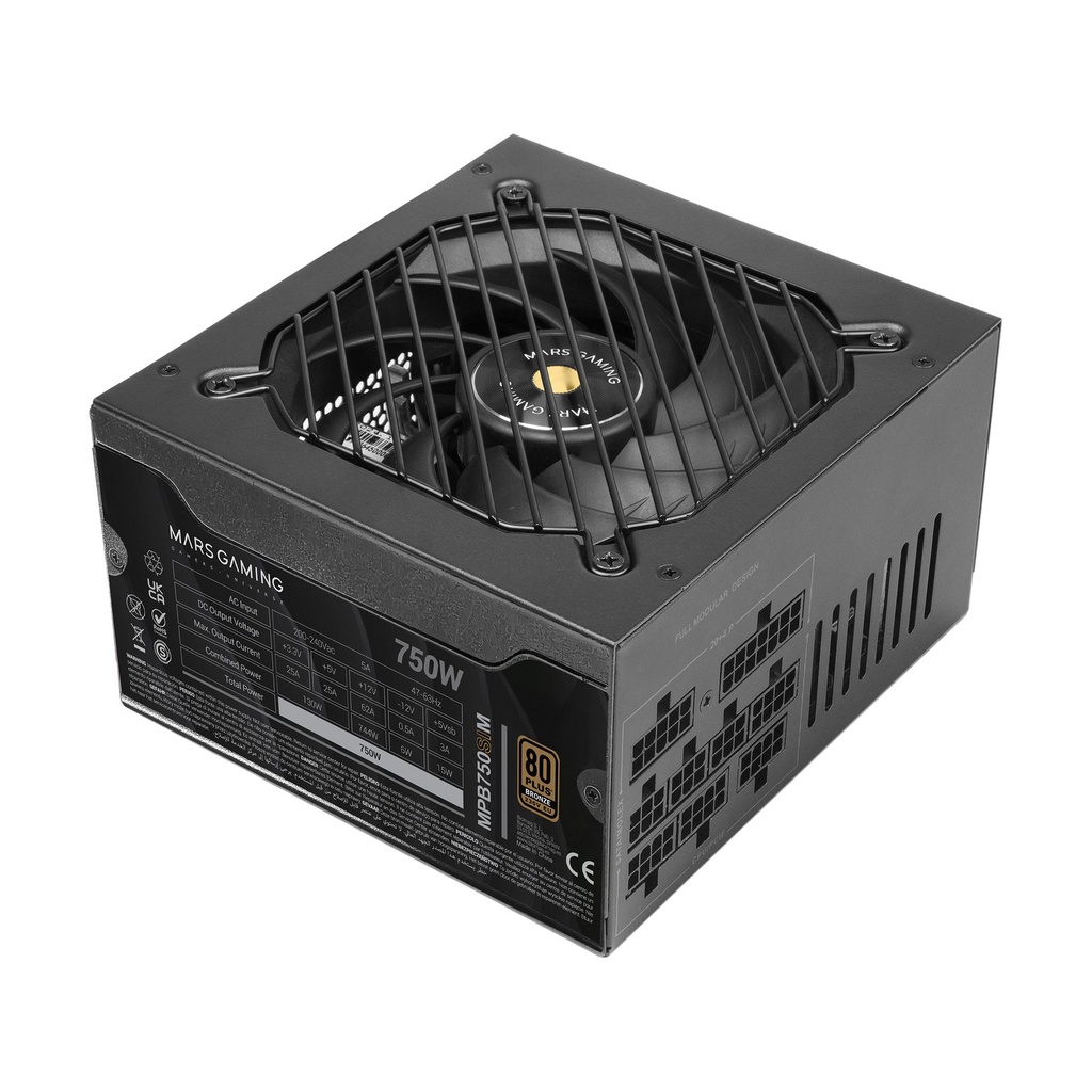 Mars Gaming MPB750SIM Power Supply / 750W / 14cm Fan / 80 Plus Bronze