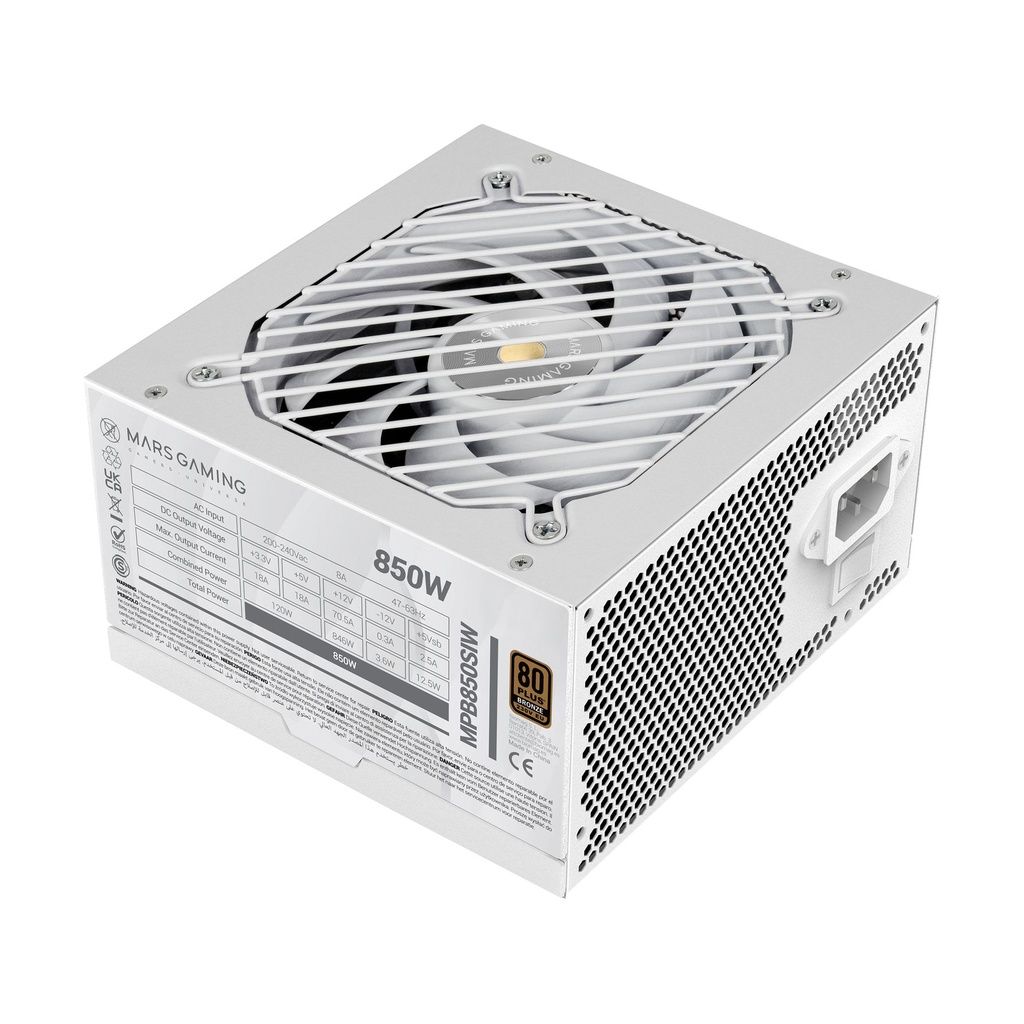 Mars Gaming MPB850SI Power Supply / 850W / 12cm Fan / 80 Plus Bronze