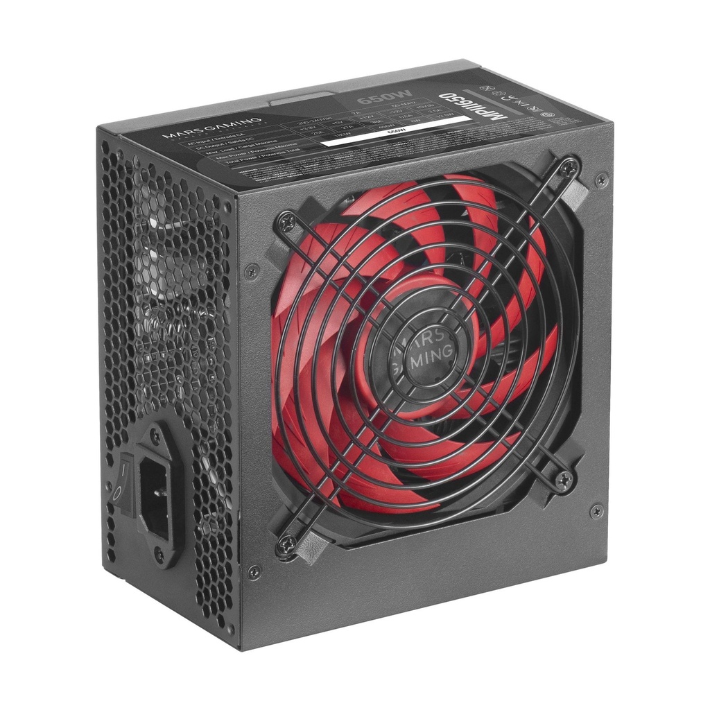 Fuente de Alimentación Mars Gaming MPIII650/ 650W/ Ventilador 12cm