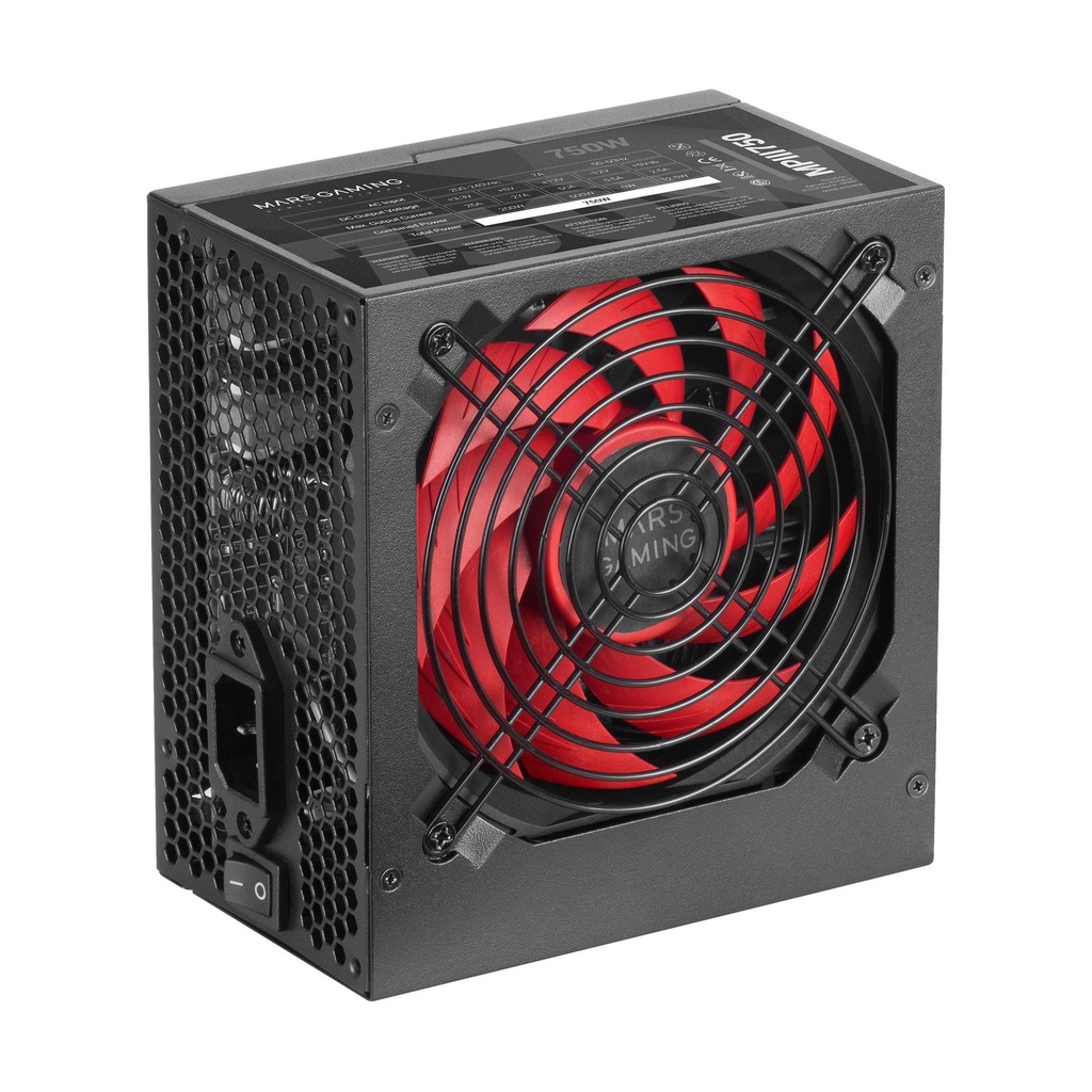 Fuente de Alimentación Mars Gaming MPIII750/ 750W/ Ventilador 12cm