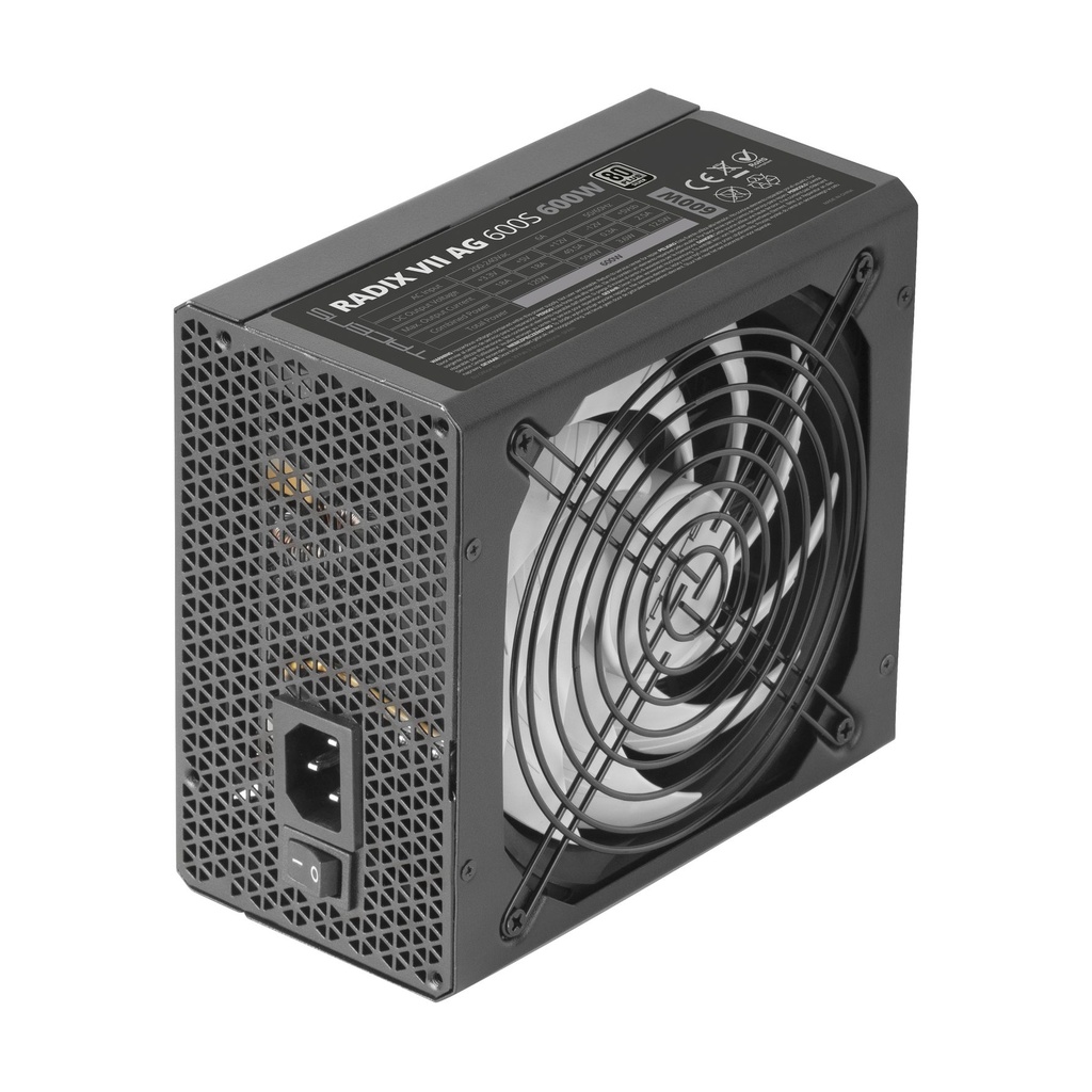 Fuente de Alimentación Tacens Radix VII AG 600S/ 600W/ Ventilador 14cm/ 80 Plus Silver