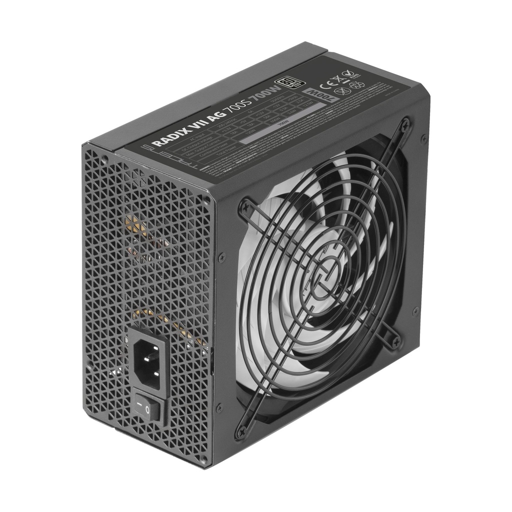Fuente de Alimentación Tacens Radix VII AG 700S/ 700W/ Ventilador 14cm/ 80 Plus Silver