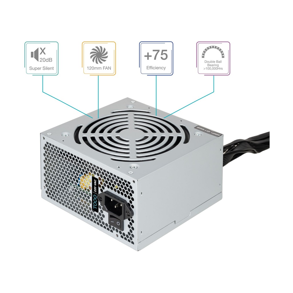 TooQ TQAPOLO-500SP Power Supply / 500W / 12cm Fan