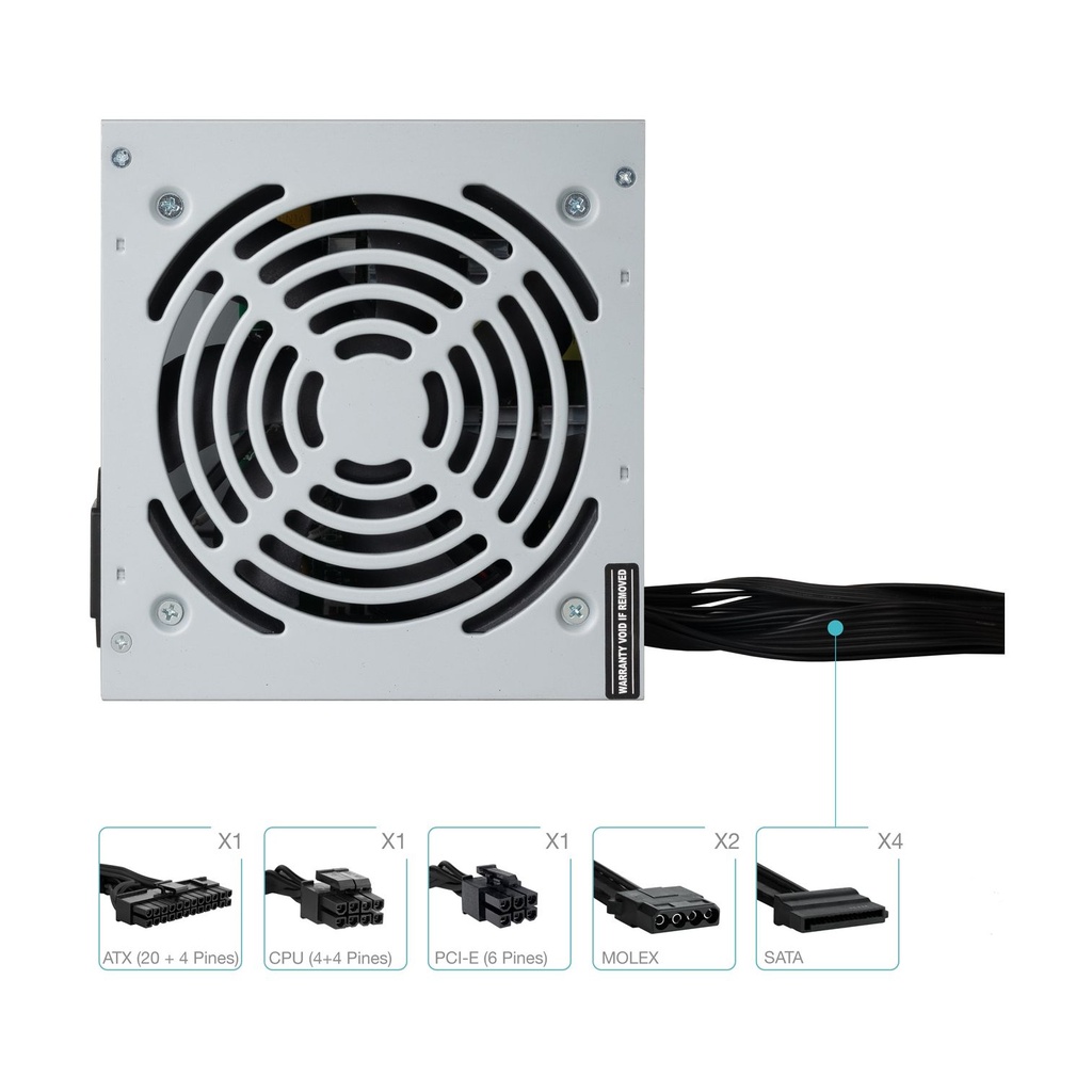 TooQ TQAPOLO-500SP Power Supply / 500W / 12cm Fan