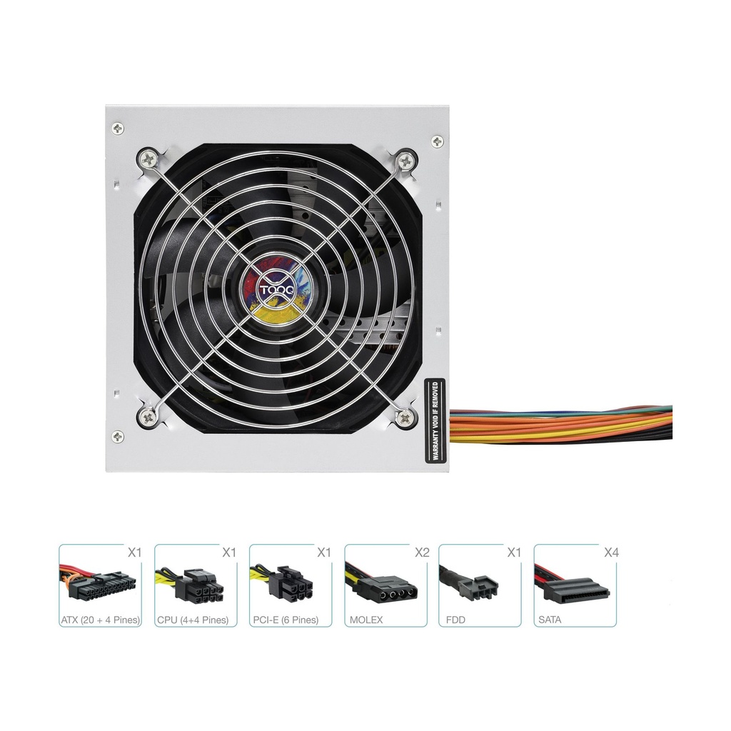 TooQ TQAPOLO-550SP Power Supply / 550W / 12cm Fan