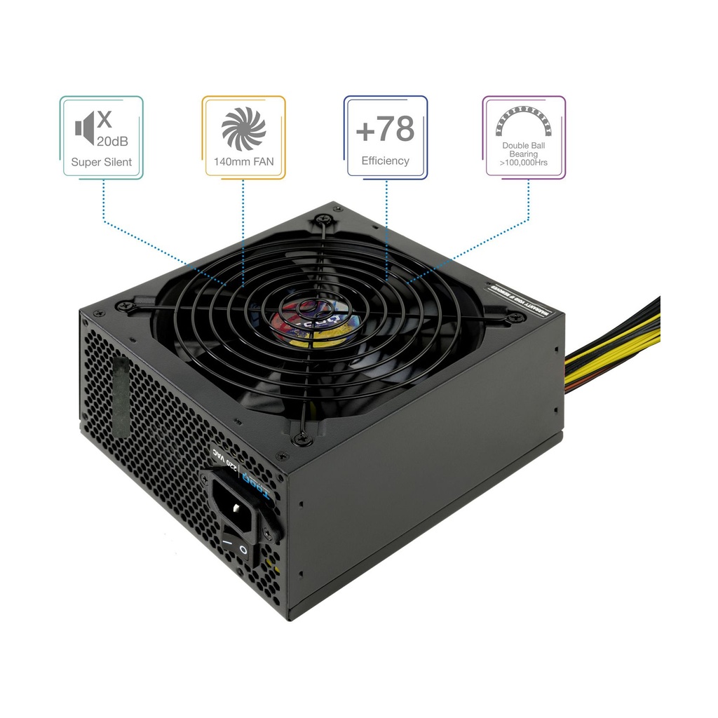 TooQ TQAPOLO-600SP Power Supply / 600W / 14cm Fan