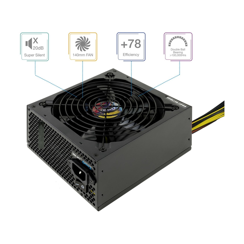 TooQ TQAPOLO-650SP Power Supply / 650W / 14cm Fan