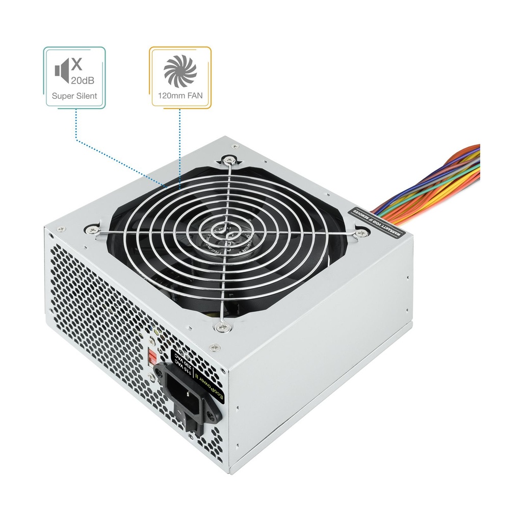 TooQ TQEP-500S-INT Power Supply / 500W / 12cm Fan