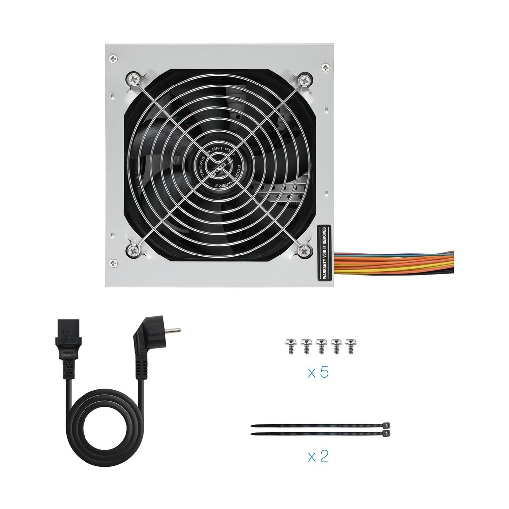 TooQ TQEP-500SSE Power Supply / 500W / 12cm Fan