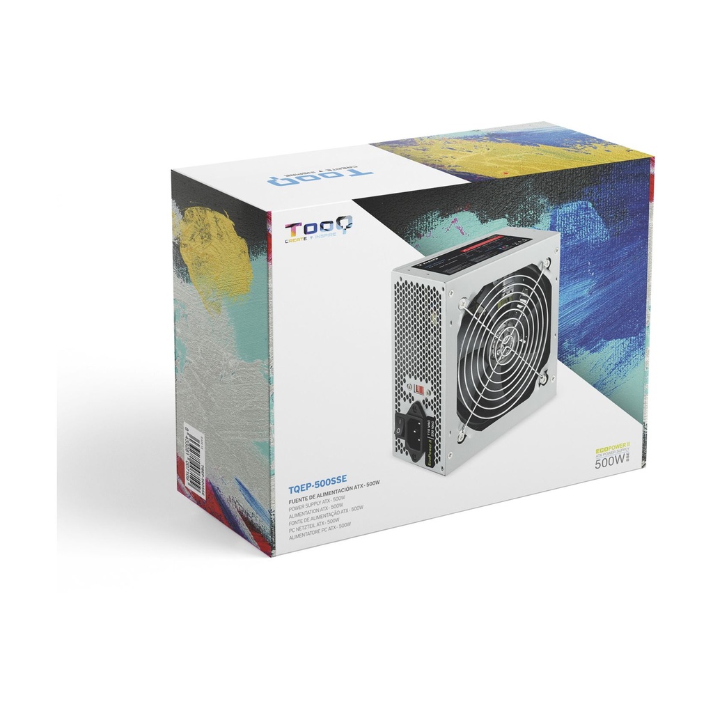 TooQ TQEP-500SSE Power Supply / 500W / 12cm Fan
