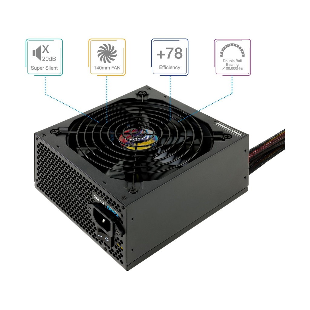 Tooq TQAPOLO-750SP Power Supply / 750W / 14cm Fan