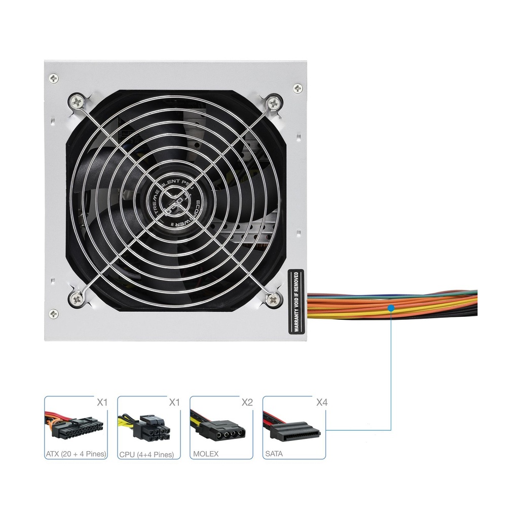 Tooq TQEP-500SSE-O OEM Power Supply / 500W / 12cm Fan