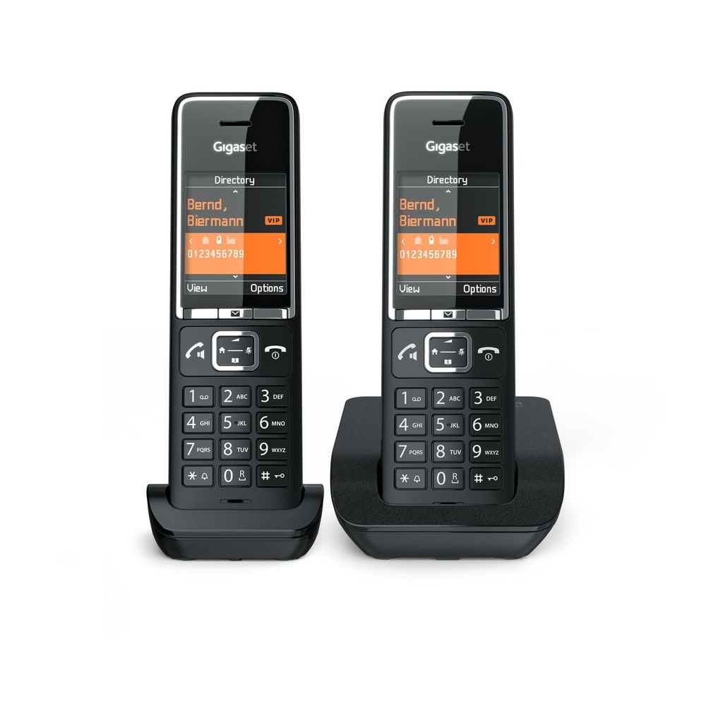 GIGASET WIRELESS PHONE COMFORT 550 DUO BLACK CHROME (L36852-H3001-D204)