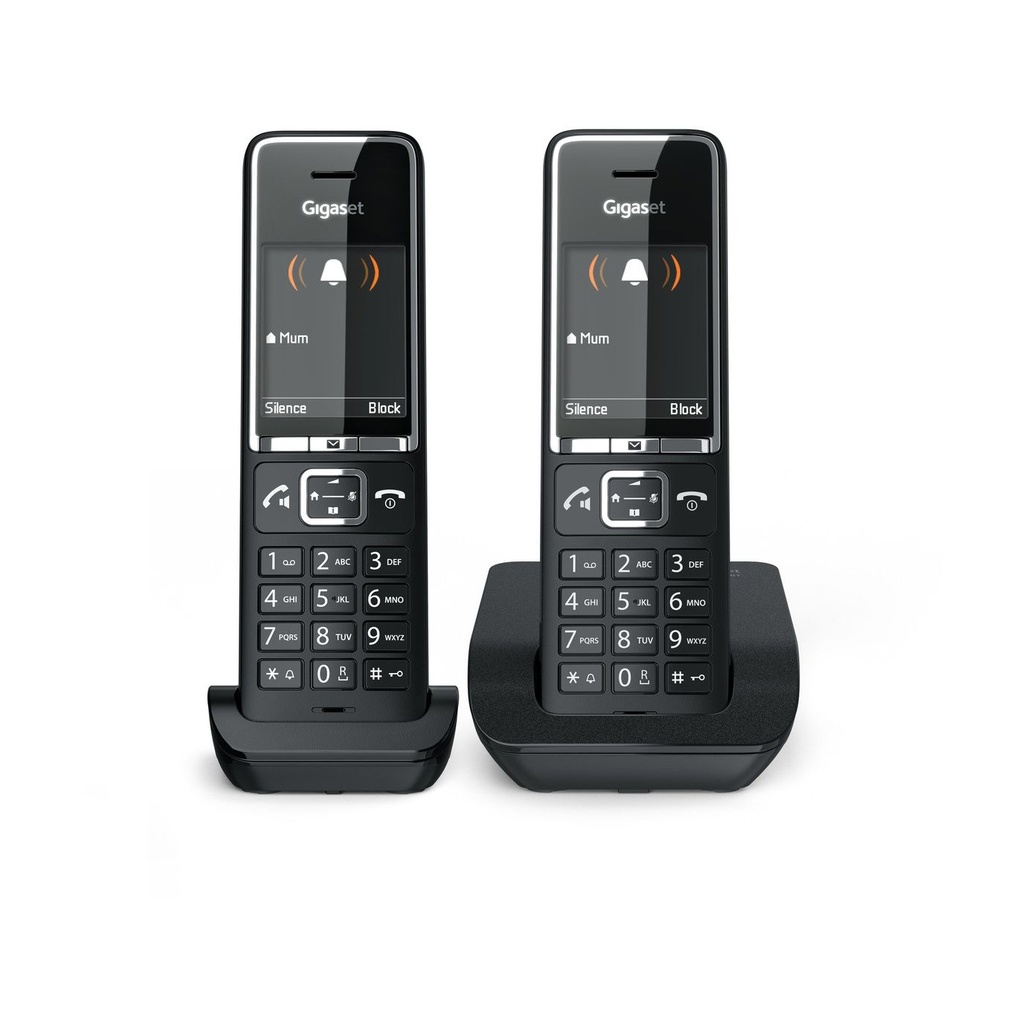 GIGASET WIRELESS PHONE COMFORT 550 DUO BLACK CHROME (L36852-H3001-D204)