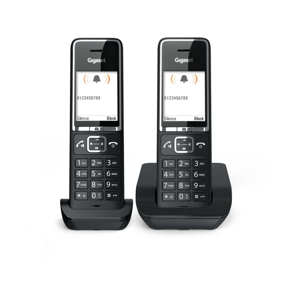 GIGASET WIRELESS PHONE COMFORT 550 DUO BLACK CHROME (L36852-H3001-D204)