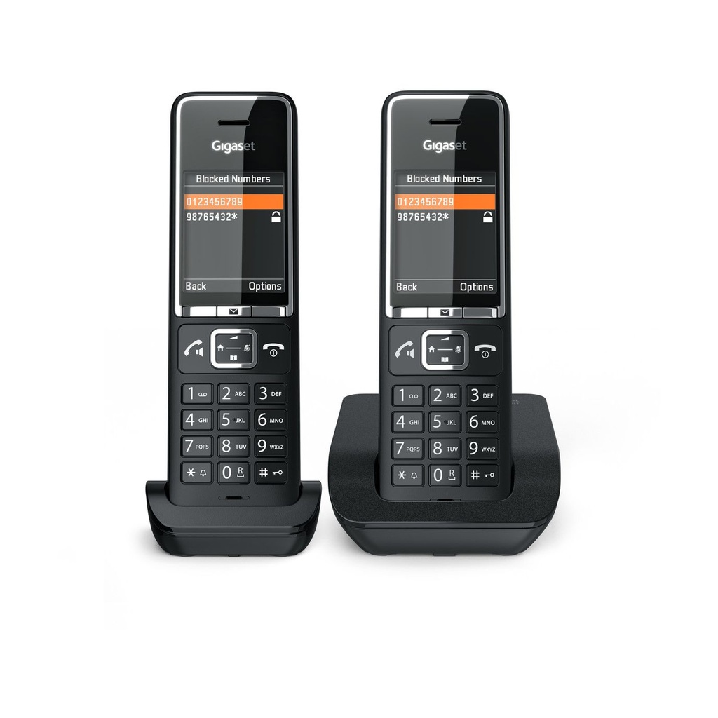 GIGASET WIRELESS PHONE COMFORT 550 DUO BLACK CHROME (L36852-H3001-D204)