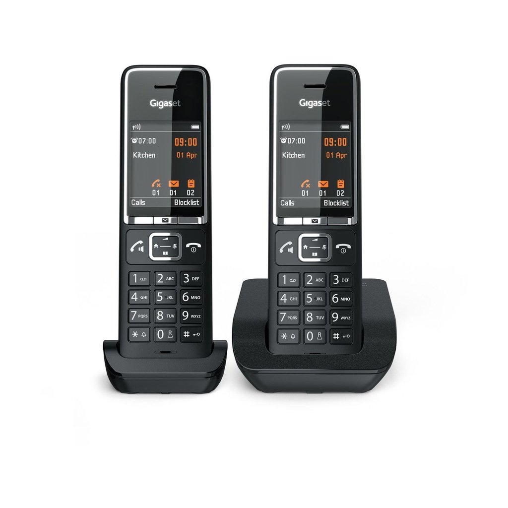 GIGASET WIRELESS PHONE COMFORT 550 DUO BLACK CHROME (L36852-H3001-D204)