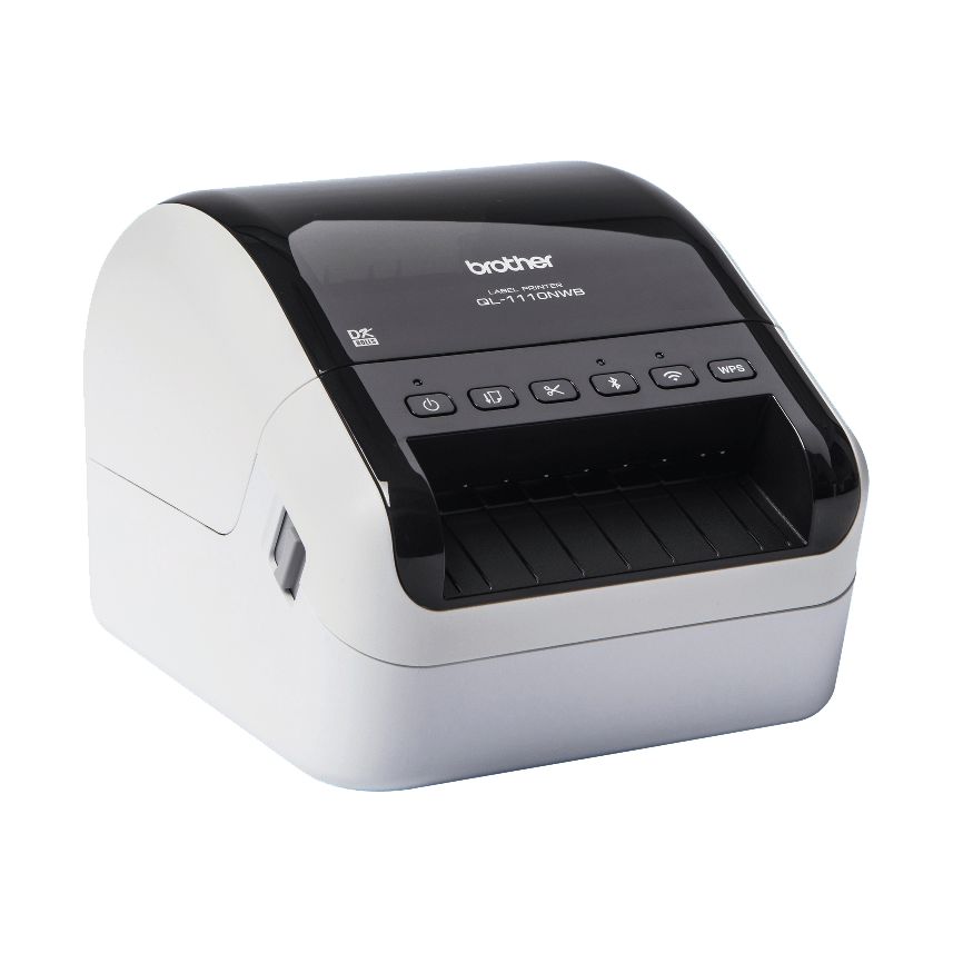 Impresora de Etiquetas Brother QL-1110NWBC/ Térmica/ Ancho etiqueta 103mm/ USB-WIFI-Bluetooth-Ethernet/ Blanca y Negra