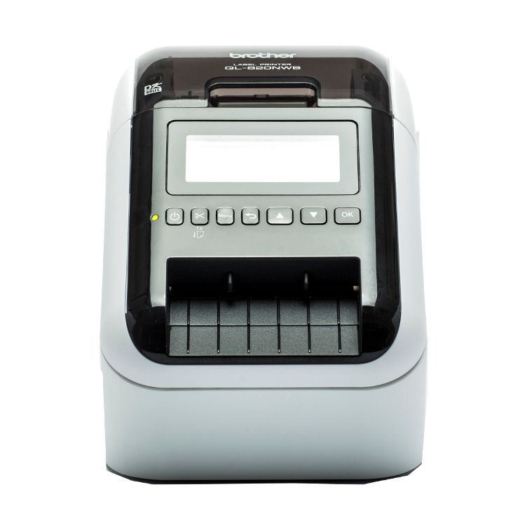 Impresora de Etiquetas Brother QL-820NWBC/ Térmica/ Ancho etiqueta 62mm/ USB-Bluetooth-WiFi-Ethernet/ Blanca y Negra