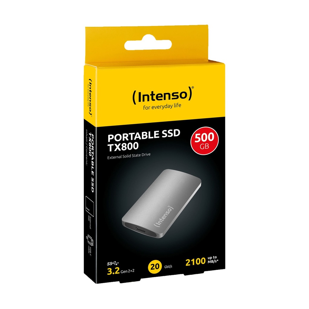Intenso eSSD TX800 500Gb USB-C 3.2 Gen2 Anthracite
