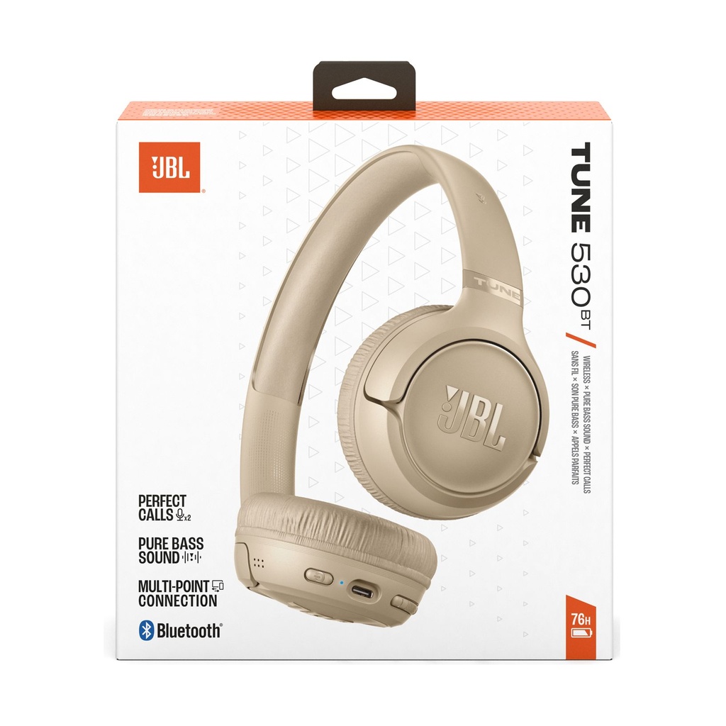 JBL Tune 530 BT Bluetooth Headset On-Ear Beige, JBLT530BTBEG