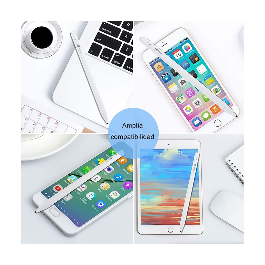 Lápiz Electrónico Leotec LESTP04W Stylus ePen Plus para Android, Apple y Windows/ Blanco