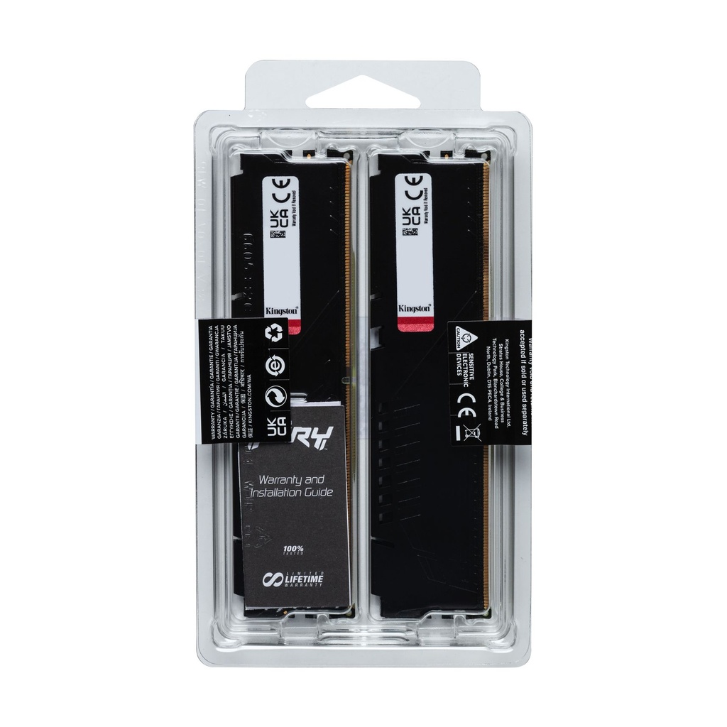 Kingston FURY Beast 2 x 16GB/ DDR5/ 5200MHz/ 1.1V/ CL40/ DIMM RAM Memory